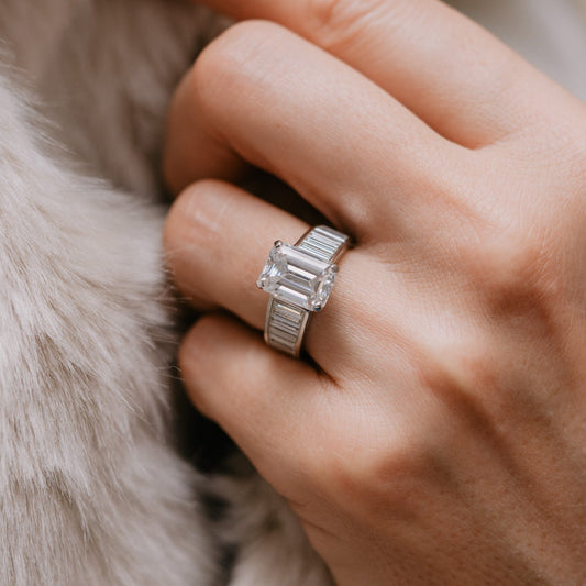 Cartier Inspired Emerald & Baguette Ring