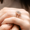 Bespoke Bridal Rings | 2.8ct Art Deco Lab Diamond 18k Rose Gold & Platinum