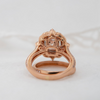Bespoke Bridal Rings | 2.8ct Art Deco Lab Diamond 18k Rose Gold & Platinum