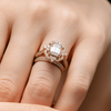 Bespoke Bridal Rings | 2.8ct Art Deco Lab Diamond 18k Rose Gold & Platinum