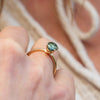 The Alice Ring | Seafoam Green Oval Moissanite Four Claw Solitaire