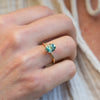 The Alice Ring | Seafoam Green Oval Moissanite Four Claw Solitaire