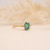 The Alice Ring | Seafoam Green Oval Moissanite Four Claw Solitaire