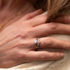 The Stephanie Ring | Lab Diamond Vintage Grain Set Contour Wedding Bridal