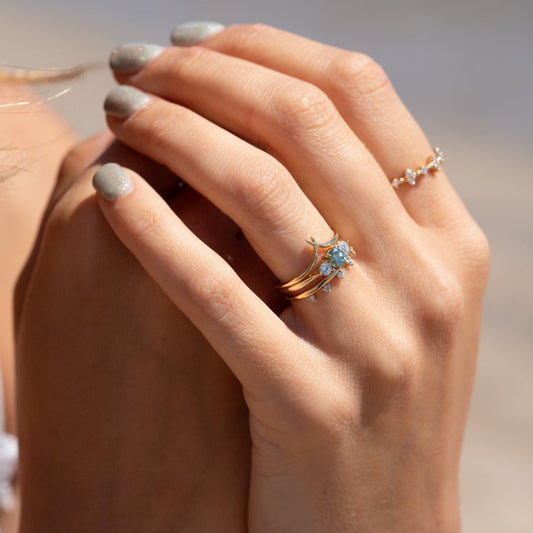 The Ysella Ring | 100% Recycled 9k Gold Wishbone