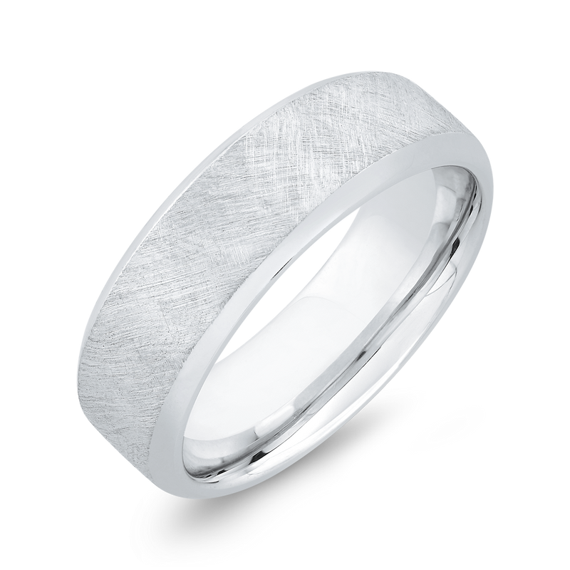 The Lowen Ring | 6.0mm Wide Matte Finish Contrast Edge