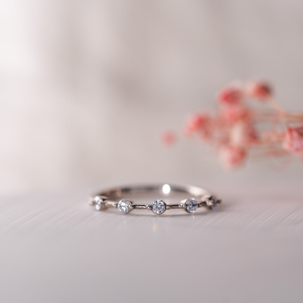 The Carina Ring | Lab Diamond Modern Station Set Band