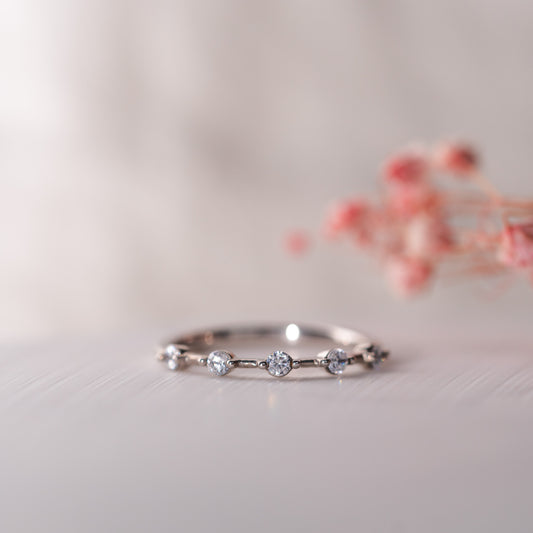 The Carina Ring | Lab Diamond Modern Station Set Band