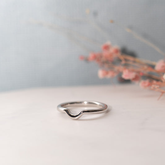 The Cosima Ring | Lab Diamond Dipped Contour Stacking Band