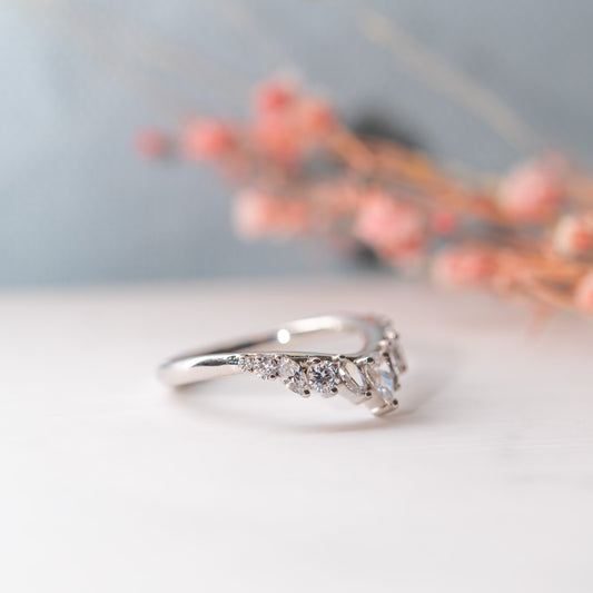 The Dipa Ring | Lab Diamond Vintage Crown Stacking Band