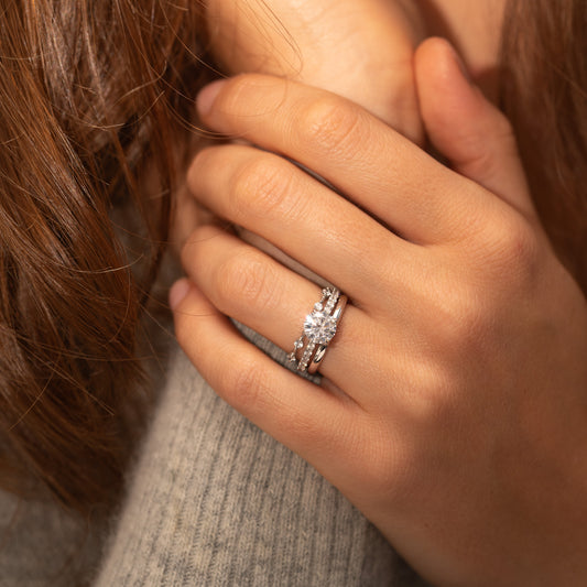 The Carina Ring | Lab Diamond Modern Station Set Band