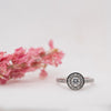 The Ava Ring | 0.83ct D-E VVS1 Shoulder Set Halo 950 Platinum