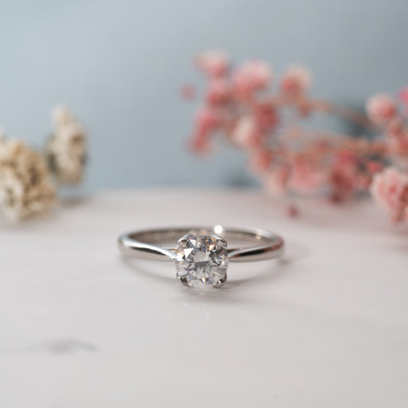 the lucille round lab diamond solitaire ring by ethica diamonds