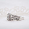 The Niamh Ring | 0.96ct VS1 D-E Lab Diamond Pavé Art Deco Halo Cluster