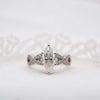 The Zelmera Ring | 2.35ct D-E VVS1 Marquise Cut Shoulder Set Engagement 950 Platinum