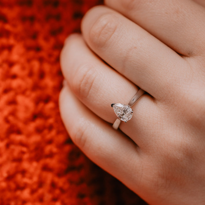The Verbena | Pear Lab Diamond Pear Classic Solitaire Engagement Ring