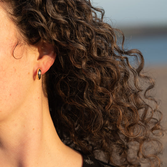 The Glanna Earrings | 100% Recycled 9k Gold Huggies