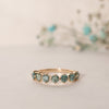 The Jamila Ring | 1.05ct Seafoam Green Moissanite Anniversary Band