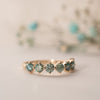 The Jamila Ring | 1.05ct Seafoam Green Moissanite Anniversary Band