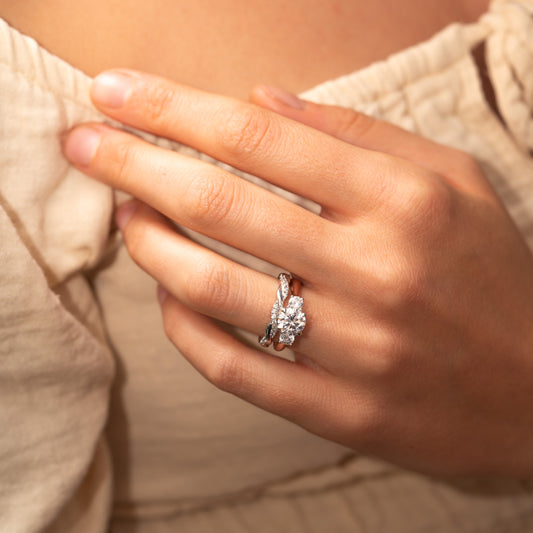 The Tala Ring | Lab Diamond Rope Twist Stacking Band