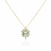 The Karensa Pendant | VS1 D-E Lab Diamonds. Ethical Gemstone. 100% Recycled 9k Gold Halo