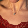 The Karensa Pendant | VS1 D-E Lab Diamonds. Ethical Gemstone. 100% Recycled 9k Gold Halo