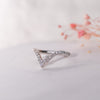 The Lux Ring | Lab Diamond Pavé Chevron Shaped Band