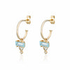The Morvoren Earrings | VS1 D-E Lab Diamonds. Ethical Gemstones. 100% Recycled 9k Gold Huggies