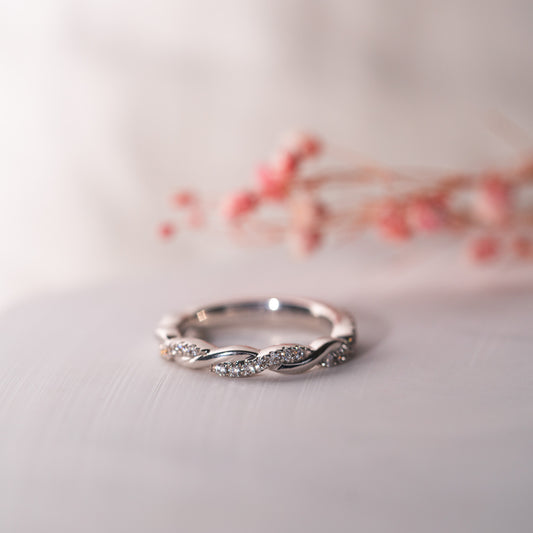 The Nuria Ring | Lab Diamond Rope Twist Band