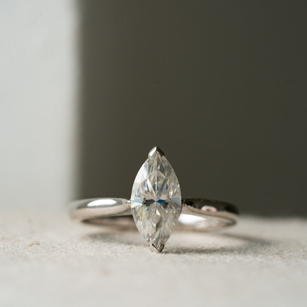 The Rosemont Ring | 1.02ct E VVS1 Marquise Engagement Solitaire 950 Platinum