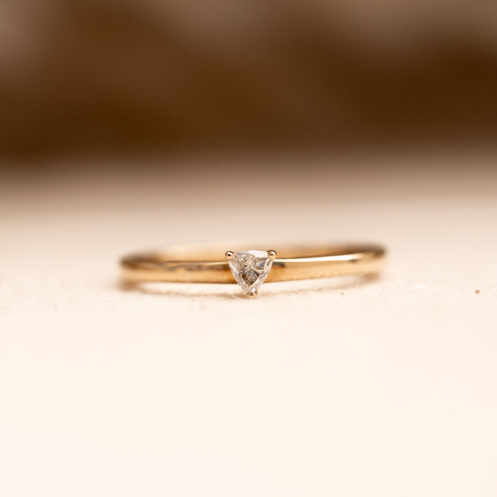 The Sia Ring | Trillion Lab Grown Diamond Minimalist Solitaire