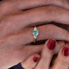 The Sophia Ring | 1.98ct Paraiba Tourmaline & Lab Diamond Trilogy 18k Yellow Gold