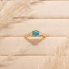 The Sophia Ring | 1.98ct Paraiba Tourmaline & Lab Diamond Trilogy 18k Yellow Gold