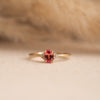 The Victoria Ring | 0.84ct Chatham® Oval Padparadscha Sapphire & Lab Diamond