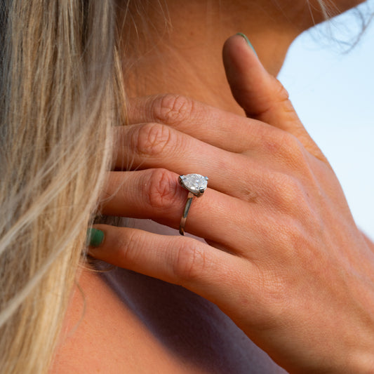 The Kendall Ring | 2.11ct D-E VVS1 Pear Cut Engagement Solitaire 950 Platinum