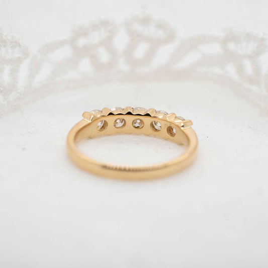 The Amabel Ring | 1.25ct D-E VVS Five Stone 18k Fairtrade Yellow Gold