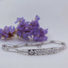The Faith Bracelet  | 0.60ct Moissanite Petite Graduated 18k White Gold