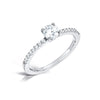 The Piper Ring | 0.50ct D-E VVS1 Shoulder Set Engagement Solitaire 18k Fairtrade White Gold