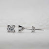 The Kady Earrings | 1.50ct D-E VVS1 Princess Cut 18k White Gold Solitaire