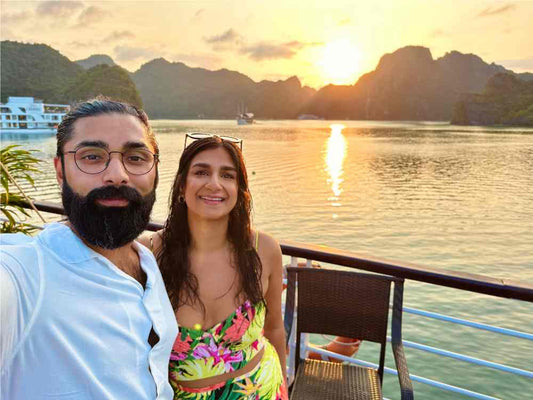 Dhruva and Seetul proposal sunset abroad