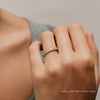 The Ellora Ring | Princess Lab Diamond Half Channel Set Wedding