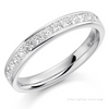 The Ellora Ring | Princess Lab Diamond Half Channel Set Wedding