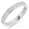 The Ellora Ring | Princess Lab Diamond Half Channel Set Wedding