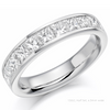 The Ellora Ring | Princess Lab Diamond Half Channel Set Wedding