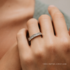 The Ellora Ring | Princess Lab Diamond Half Channel Set Wedding