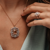 Bespoke Bridal Rings | 2.8ct Art Deco Lab Diamond 18k Rose Gold & Platinum