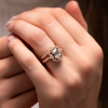 Bespoke Bridal Rings | 2.8ct Art Deco Lab Diamond 18k Rose Gold & Platinum