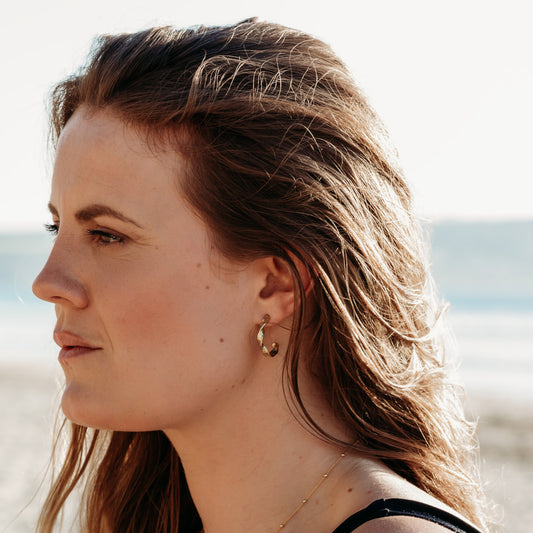 The Seaweed Earrings | Gold Vermeil & Sterling Silver Hoops By Laura Basham