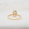 The Aesa Ring | Lab Diamond Oval Thin Band Shoulder Set Engagement