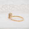 The Aesa Ring | Lab Diamond Oval Thin Band Shoulder Set Engagement